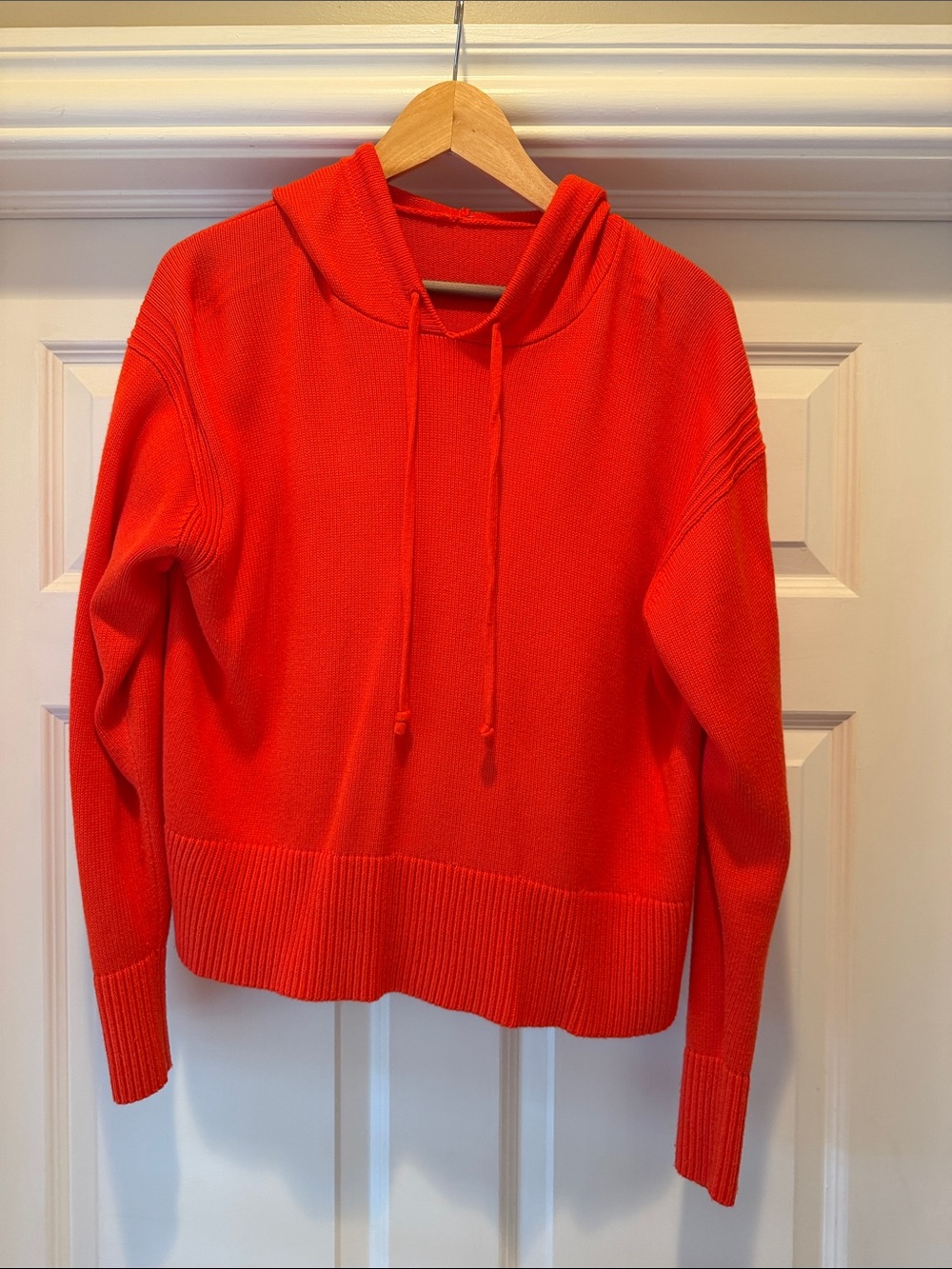 lululemon athletica Bright Red Hooded Knit Sweater